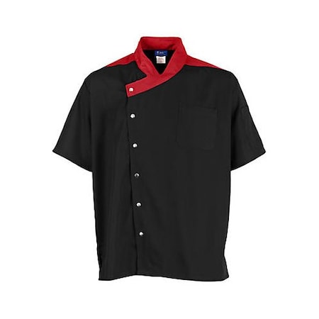Allpoints Kng Sm Uptown Chef Coat Lw Black/Red 2779BKRDS
